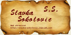 Slavka Sokolović vizit kartica